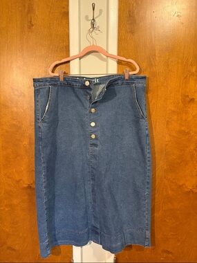 Inherit Co. Denim Midi Skirt